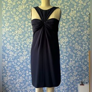 Vintage Bill Blass navy halter cocktail dress